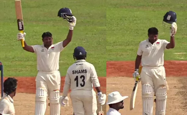 ಸತತ ಎರಡನೇ ಶತಕ ಸಿಡಿಸಿ ಆಯ್ಕೆಗಾರರಿಗೆ ಸಂದೇಶ ರವಾನಿಸಿದ ಸರ್ಫರಾಝ್