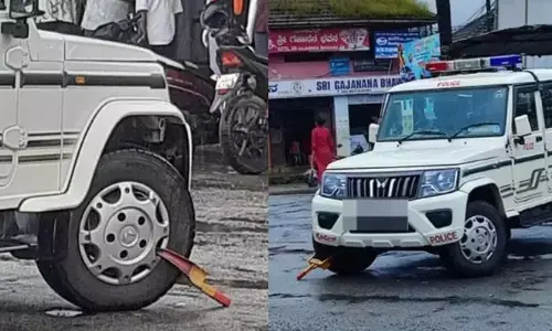 ಕೊಪ್ಪ | ʼನೋ ಪಾರ್ಕಿಂಗ್ʼ ಸ್ಥಳದಲ್ಲಿ ವಾಹನ ನಿಲುಗಡೆ : ಪೊಲೀಸ್ ಇಲಾಖೆ ವಾಹನಕ್ಕೆ ಪೊಲೀಸರಿಂದಲೇ ದಂಡ