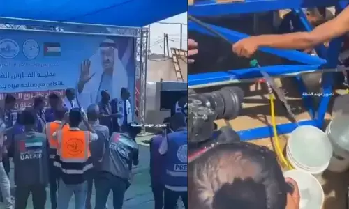 ಗಾಝಾಕ್ಕೆ ನೀರುಣಿಸುವ ಕೊಳವೆ ಮಾರ್ಗಕ್ಕೆ ಯುಎಇ ಚಾಲನೆ