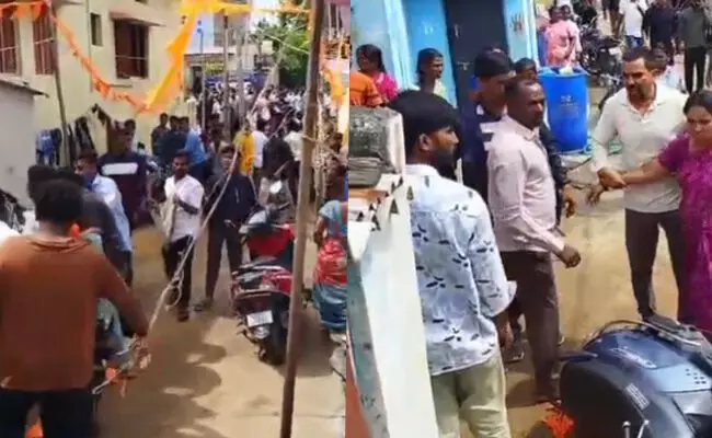 ರಾಯಚೂರು | ಗಣೇಶ ವಿಸರ್ಜನೆ ವೇಳೆ ಎರಡು ಗುಂಪುಗಳ ನಡುವೆ ಹೊಡೆದಾಟ ರಾಯಚೂರು | ಗಣೇಶ ವಿಸರ್ಜನೆ ವೇಳೆ ಎರಡು ಗುಂಪುಗಳ ನಡುವೆ ಹೊಡೆದಾಟ