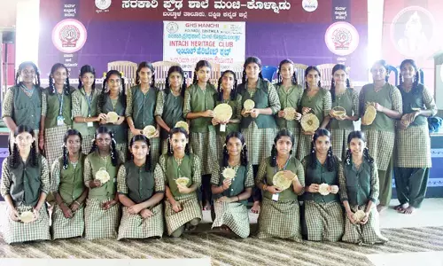 ಶಾಲಾ ಮಕ್ಕಳಿಗೆ ಸಾಂಪ್ರದಾಯಿಕ ಬುಟ್ಟಿ ಹೆಣೆಯುವ ಕಾರ್ಯಾಗಾರ