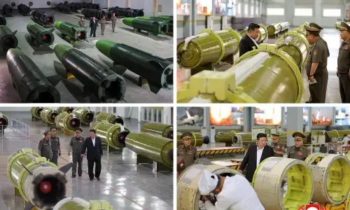 ಚೀನಾ ಭೇಟಿಗೂ ಮುನ್ನ ಹೊಸ ಕ್ಷಿಪಣಿ ಪರಿಶೀಲಿಸಿದ ಉತ್ತರ ಕೊರಿಯಾ ಅಧ್ಯಕ್ಷ ಕಿಮ್ ಜಾಂಗ್ ಉನ್