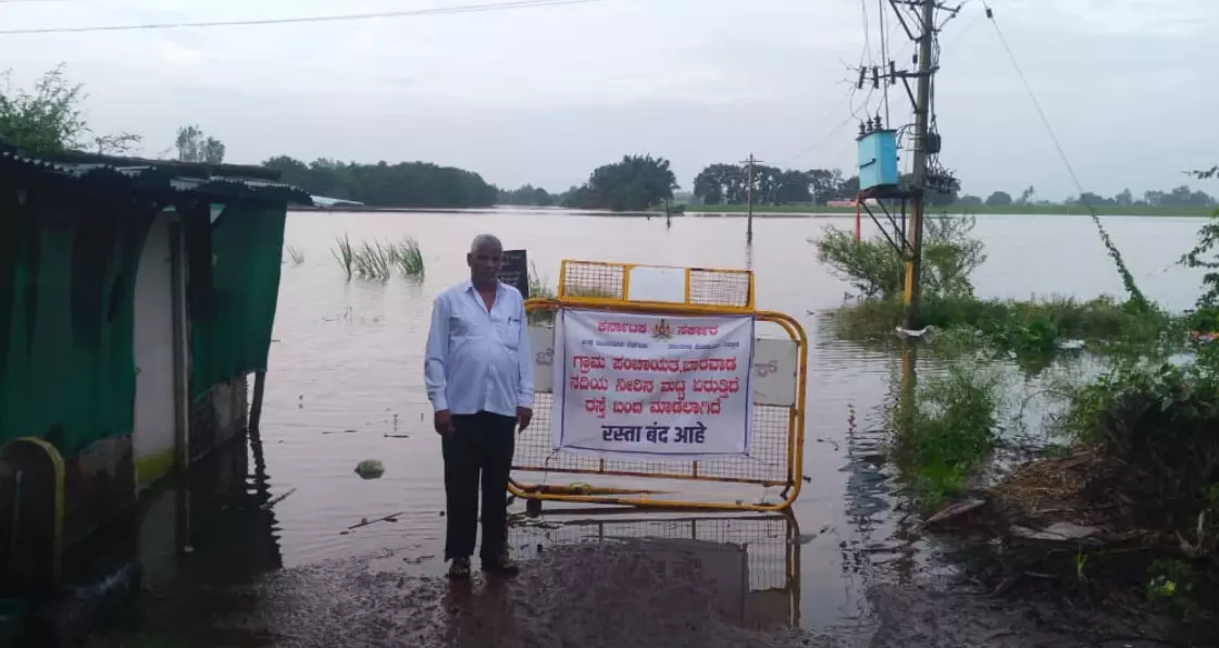 ಭಾರೀ ಮಳೆಗೆ ಸೇತುವೆಗಳ ಮುಳುಗಡೆ; ಚಿಕ್ಕೋಡಿ–ನಿಪ್ಪಾಣಿ ತಾಲೂಕುಗಳಲ್ಲಿ ಸಂಚಾರ ಅಸ್ತವ್ಯಸ್ತ