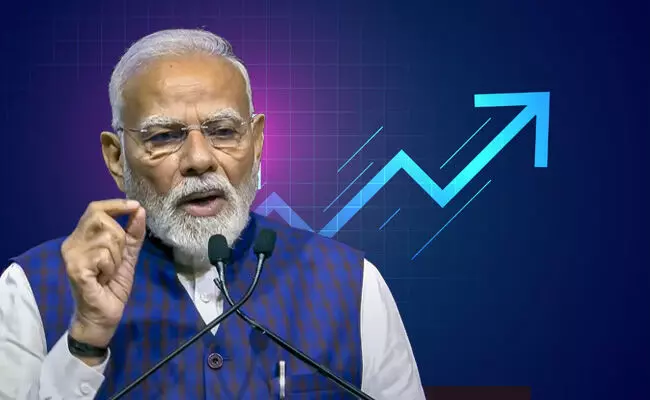 ಆರ್ಥಿಕ ಹಿತಾಸಕ್ತಿಗಳ ರಕ್ಷಣೆಯ ಸವಾಲು ಎದುರಾದರೂ ಶೇ.7.8 ಜಿಡಿಪಿ ಬೆಳವಣಿಗೆ: ಮೋದಿ ಆರ್ಥಿಕ ಹಿತಾಸಕ್ತಿಗಳ ರಕ್ಷಣೆಯ ಸವಾಲು ಎದುರಾದರೂ ಶೇ.7.8 ಜಿಡಿಪಿ ಬೆಳವಣಿಗೆ: ಮೋದಿ