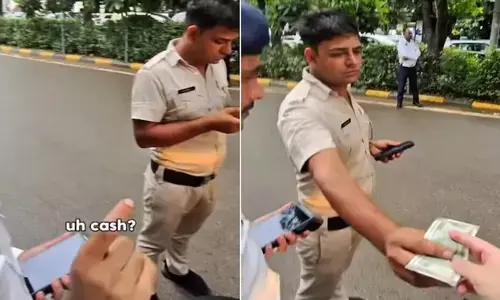 ಗುರುಗ್ರಾಮ | ಜಪಾನ್ ಪ್ರವಾಸಿಗರಿಂದ ಲಂಚ ಸ್ವೀಕರಿಸುತ್ತಿದ್ದ ವೀಡಿಯೋ ವೈರಲ್: ಮೂವರು ಪೊಲೀಸ್ ಸಿಬ್ಬಂದಿಗಳ ಅಮಾನತು