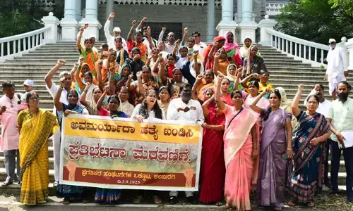 ಕಲಬುರಗಿ | ಮರ್ಯಾದಾ ಹತ್ಯೆ ತಡೆಗಟ್ಟಲು ಆಗ್ರಹಿಸಿ ಪ್ರಗತಿಪರ ಸಂಘಟನೆಗಳ ಒಕ್ಕೂಟದಿಂದ ಪ್ರತಿಭಟನೆ