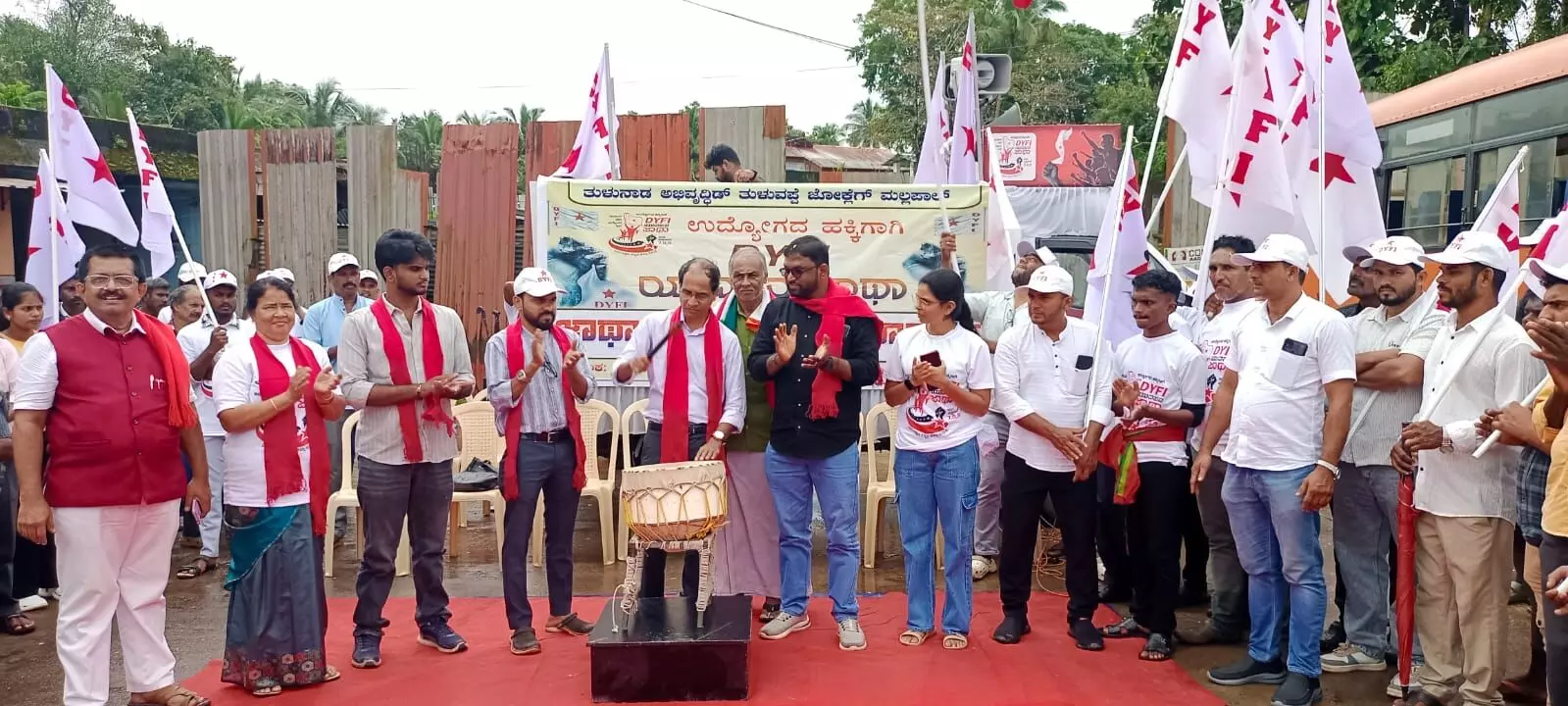 ಬೆಳ್ತಂಗಡಿ | ಡಿವೈಎಫ್ಐ ಯುವಜನ ಜಾಥಾಕ್ಕೆ ಚಾಲನೆ