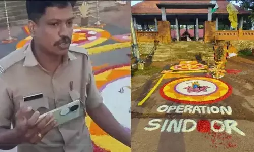 ಕೇರಳ ದೇವಳದ ಬಳಿ ಕೇಸರಿ ಧ್ವಜವನ್ನು ಹೋಲುವ ʼಪೂಕ್ಕಳಂʼ ರಚನೆ; 27 ಆರೆಸ್ಸಿಸಿಗರ ವಿರುದ್ಧ ಪ್ರಕರಣ ದಾಖಲು