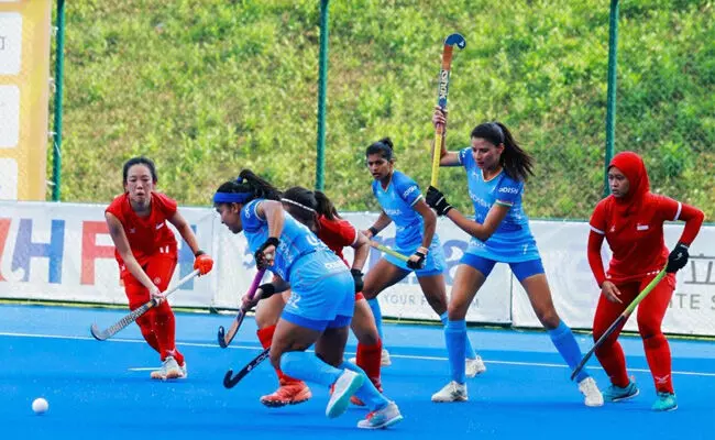 ಮಹಿಳೆಯರ ಏಶ್ಯಕಪ್ ಹಾಕಿ ಟೂರ್ನಿ | ಸಿಂಗಾಪುರ ವಿರುದ್ಧ ಭಾರತಕ್ಕೆ ಭರ್ಜರಿ ಜಯ