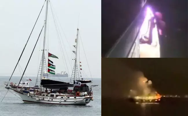 ಗ್ರೆಟಾ ಥಂಬರ್ಗ್ ಇದ್ದ ಗಾಝಾಕ್ಕೆ ತೆರಳುತ್ತಿದ್ದ ಬೋಟ್‌ಗಳ ಗುಂಪಿಗೆ ಅಪ್ಪಳಿಸಿದ ಡ್ರೋನ್