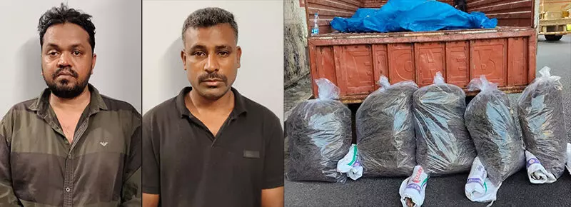 ಉಡುಪಿ| ಗೂಡ್ಸ್ ಲಾರಿಯಲ್ಲಿ ಗಾಂಜಾ ಸಾಗಾಟ: ಇಬ್ಬರು ಆರೋಪಿಗಳ ಬಂಧನ