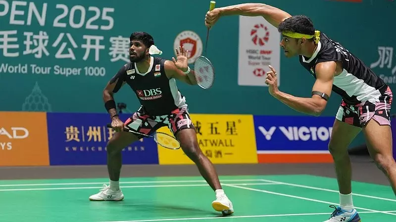 ಹಾಂಕಾಂಗ್ ಓಪನ್ ಸೂಪರ್ 500 ಬ್ಯಾಡ್ಮಿಂಟನ್ ಪಂದ್ಯಾವಳಿ : ಸಾತ್ವಿಕ್-ಚಿರಾಗ್ ಜೋಡಿ ಫೈನಲ್ಗೆ ಹಾಂಕಾಂಗ್ ಓಪನ್ ಸೂಪರ್ 500 ಬ್ಯಾಡ್ಮಿಂಟನ್ ಪಂದ್ಯಾವಳಿ : ಸಾತ್ವಿಕ್-ಚಿರಾಗ್ ಜೋಡಿ ಫೈನಲ್ಗೆ