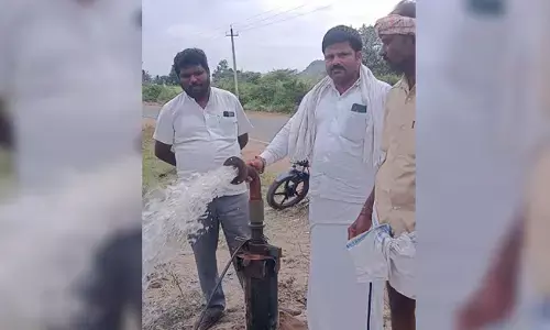 ಹರಪನಹಳ್ಳಿ | ಬೋರ್ವೆಲ್ ಕೊರೆಸಿ ಕುಡಿಯುವ ನೀರಿನ ಸಮಸ್ಯೆ ಬಗೆಹರಿಸಿದ ಗ್ರಾಮ ಪಂಚಾಯತ್‌