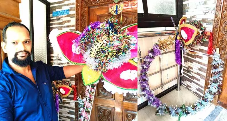 ಹುಲಿವೇಷ ತಂಡಗಳಿಗೆ ಜಂಡೆ ಮಾಡಿಕೊಡುವ ನಾಸಿರ್ ಶೇಕ್!