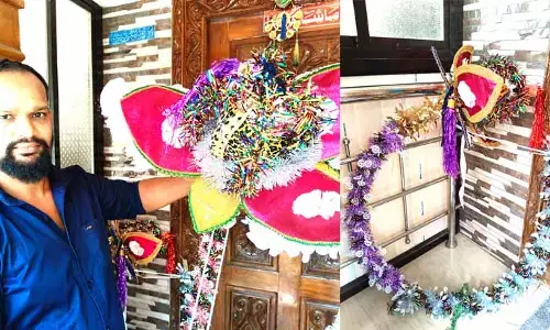 ಹುಲಿವೇಷ ತಂಡಗಳಿಗೆ ಜಂಡೆ ಮಾಡಿಕೊಡುವ ನಾಸಿರ್ ಶೇಕ್!