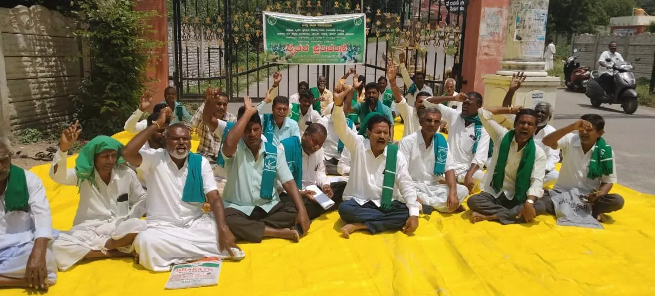 ರಾಯಚೂರು | ಬೆಳೆ ಹಾನಿ ಸಮಸ್ಯೆಗಳಿಗೆ ಸ್ಪಂದಿಸದ ಜಿಲ್ಲಾ ಉಸ್ತುವಾರಿ ಸಚಿವ ಶರಣಪ್ರಕಾಶ್ ಪಾಟೀಲ್ ವಿರುದ್ಧ ರೈತ ಸಂಘಟನೆಯಿಂದ ಪ್ರತಿಭಟನೆ ರಾಯಚೂರು | ಬೆಳೆ ಹಾನಿ ಸಮಸ್ಯೆಗಳಿಗೆ ಸ್ಪಂದಿಸದ ಜಿಲ್ಲಾ ಉಸ್ತುವಾರಿ ಸಚಿವ ಶರಣಪ್ರಕಾಶ್ ಪಾಟೀಲ್ ವಿರುದ್ಧ ರೈತ ಸಂಘಟನೆಯಿಂದ ಪ್ರತಿಭಟನೆ