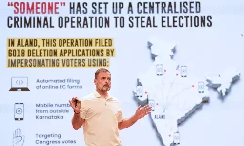 ಕರ್ನಾಟಕದ ಆಳಂದದಲ್ಲಿ 6 ಸಾವಿರ ಮತದಾರರ ಹೆಸರುಗಳನ್ನು ಅಳಿಸಲು ಯತ್ನ: ರಾಹುಲ್ ಗಾಂಧಿ ಆರೋಪ