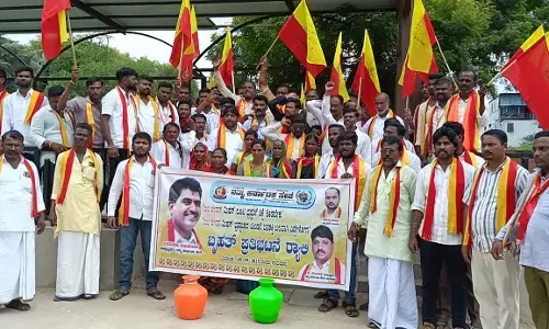 ರಾಯಚೂರು | ಕುಡಿಯುವ ನೀರಿಗಾಗಿ ನಮ್ಮ ಕರ್ನಾಟಕ ಸೇನೆಯಿಂದ ಪ್ರತಿಭಟನೆ