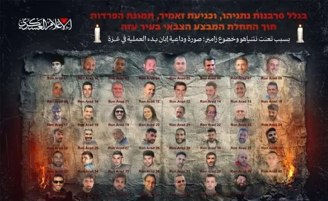 ಇಸ್ರೇಲ್ ನಿಂದ ಗಾಝಾ ಮೇಲೆ ತೀವ್ರ ದಾಳಿ : ಹಮಾಸ್ ನಿಂದ 48 ಒತ್ತೆಯಾಳುಗಳ ‘ವಿದಾಯ ಚಿತ್ರ’ ಬಿಡುಗಡೆ!