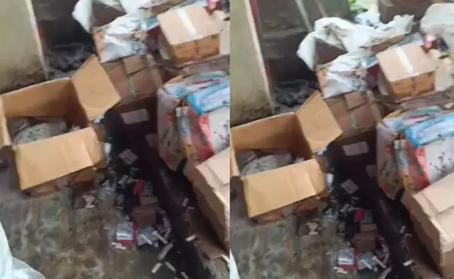 ಮಾನ್ವಿ | ನಿರಂತರ ಮಳೆ : ಅಂಗಡಿಗಳಿಗೆ ನುಗ್ಗಿದ ಚರಂಡಿ ನೀರು