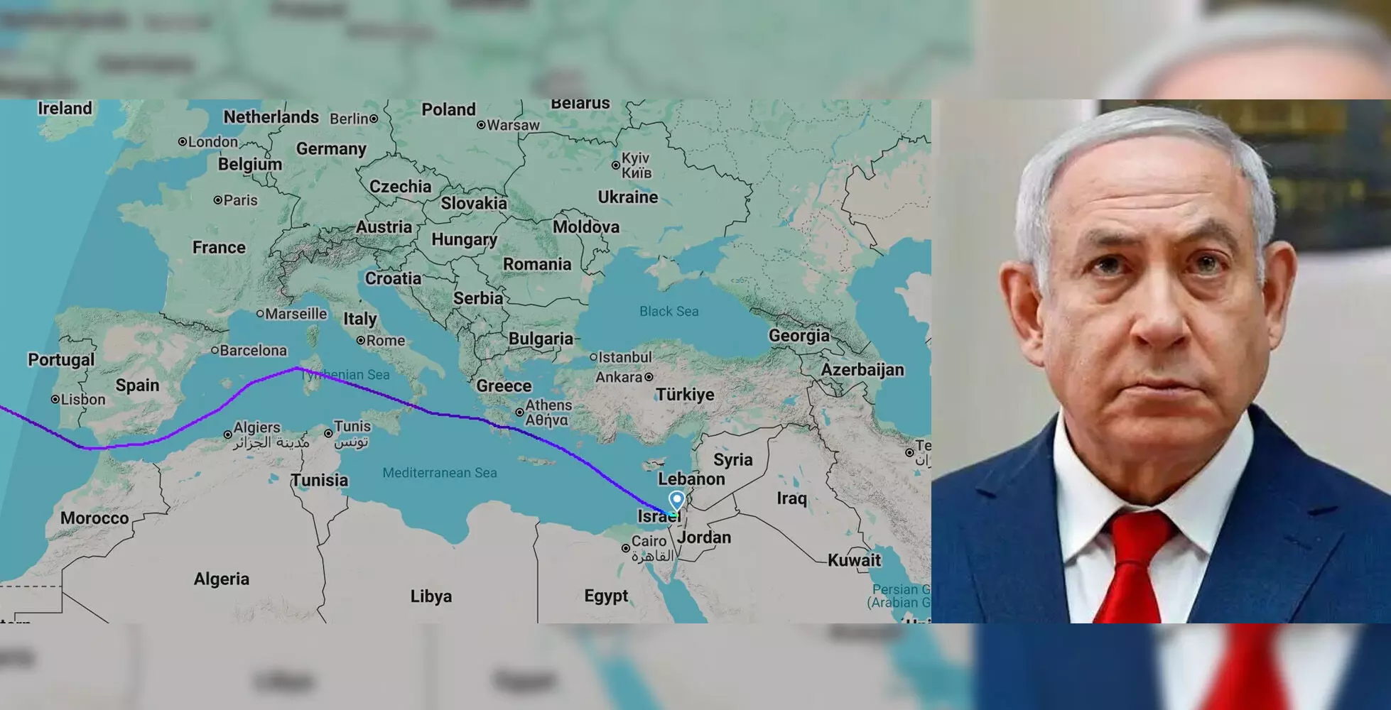 ಐಸಿಸಿ ಬಂಧನ ವಾರಂಟ್ ಹಿನ್ನೆಲೆ : ಬಳಸು ದಾರಿ ಮೂಲಕ ನ್ಯೂಯಾರ್ಕ್‌ಗೆ ತೆರಳಿದ ಇಸ್ರೇಲ್ ಪ್ರಧಾನಿ ನೆತನ್ಯಾಹು