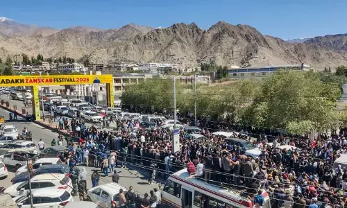 PHOTOS | ಲಡಾಖ್‌ಗೆ ರಾಜ್ಯ ಸ್ಥಾನಮಾನಕ್ಕೆ ಆಗ್ರಹಿಸಿ ಹೋರಾಟ; ಹಿಂಸಾಚಾರದಲ್ಲಿ ನಾಲ್ವರು ಸಾವು