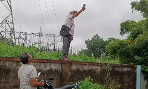 ಕಲಬುರಗಿ | ಸಮೀಕ್ಷೆಗೆ ನೆಟ್‌ವರ್ಕ್ ಸಮಸ್ಯೆ : ಕಾಂಪೌಂಡ್ ಹತ್ತಿದ ಶಿಕ್ಷಕ !