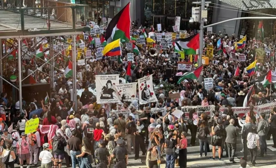 ಗಾಝಾ ನರಮೇಧ | ನ್ಯೂಯಾರ್ಕ್‌ನಲ್ಲಿ ಪ್ರತಿಭಟನೆ ಎದುರಿಸಿದ ಇಸ್ರೇಲ್ ಪ್ರಧಾನಿ ನೆತನ್ಯಾಹು