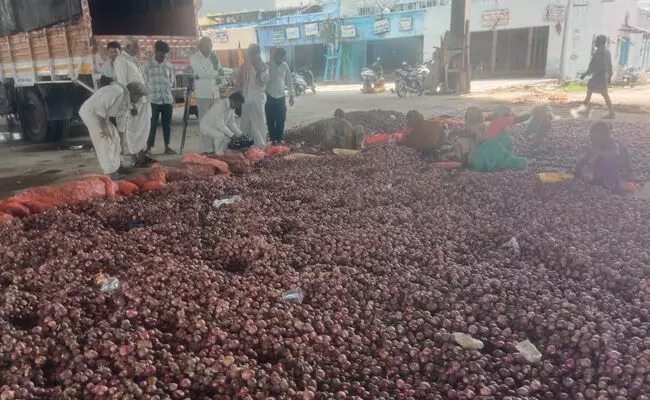 ರಾಯಚೂರು | ಎಪಿಎಂಸಿಯಲ್ಲಿ ಈರುಳ್ಳಿಯ ಬೆಲೆ ಕುಸಿತ : ರೈತರು ಕಂಗಾಲು ರಾಯಚೂರು | ಎಪಿಎಂಸಿಯಲ್ಲಿ ಈರುಳ್ಳಿಯ ಬೆಲೆ ಕುಸಿತ : ರೈತರು ಕಂಗಾಲು