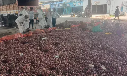 ರಾಯಚೂರು | ಎಪಿಎಂಸಿಯಲ್ಲಿ ಈರುಳ್ಳಿಯ ಬೆಲೆ ಕುಸಿತ :  ರೈತರು ಕಂಗಾಲು