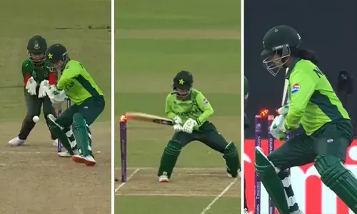 ಮಹಿಳೆಯರ ಏಕದಿನ ಕ್ರಿಕೆಟ್ ವಿಶ್ವಕಪ್ : ಹಿಟ್ ವಿಕೆಟ್‌ಗೆ ಒಳಗಾದ 2ನೇ ಆಟಗಾರ್ತಿ ನಶ್ರಾ ಸಂಧು