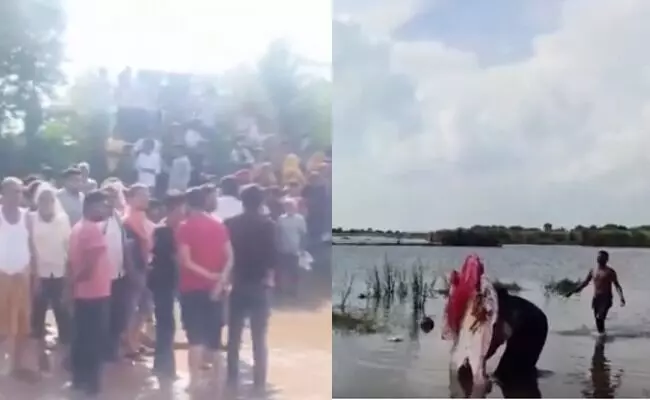 ಆಗ್ರಾದಲ್ಲಿ ದುರ್ಗಾ ವಿಗ್ರಹ ವಿಸರ್ಜನೆ ವೇಳೆ ದುರಂತ : ನೀರಿನಲ್ಲಿ ಕೊಚ್ಚಿ ಹೋದ 9 ಮಂದಿ, ಮೂವರ ಮೃತದೇಹ ಪತ್ತೆ