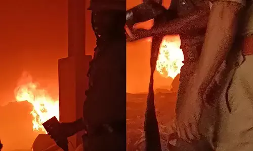 ಕೋಟೆಪುರ: ಮೀನಿನ ಆಹಾರ ತಯಾರಿಕಾ ಸಂಸ್ಕರಣಾ ಘಟಕ ಗೋದಾಮು ಬೆಂಕಿಗಾಹುತಿ