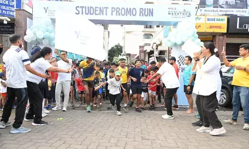 ನೀವಿಯಸ್ ಮಂಗಳೂರು ಮ್ಯಾರಥಾನ್: ವಿದ್ಯಾರ್ಥಿಗಳಿಂದ ಪ್ರಚಾರ ಓಟ