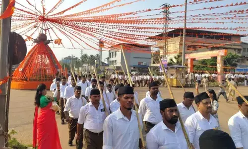 ಆರೆಸ್ಸೆಸ್ ಶತಮಾನೋತ್ಸವದ ಪ್ರಯುಕ್ತ ಭಟ್ಕಳದಲ್ಲಿ ಮೆರವಣಿಗೆ