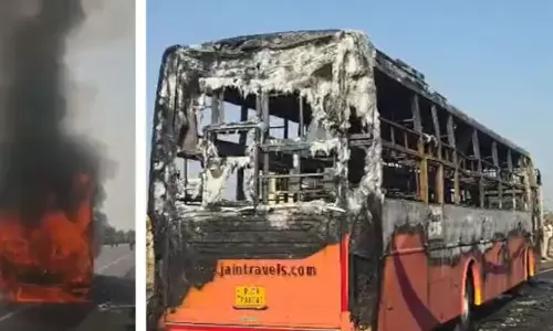 ರಾಜಸ್ಥಾನದಲ್ಲಿ ಬಸ್ ಬೆಂಕಿಗಾಹುತಿ: 19 ಮಂದಿ ಸಜೀವ ದಹನ