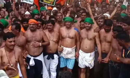 ಬೆಳೆ ಹಾನಿ ಪರಿಹಾರಕ್ಕಾಗಿ ಆಗ್ರಹಿಸಿ ಶಾಸಕ ಶರಣು ಸಲಗರ್‌ ನೇತೃತ್ವದಲ್ಲಿ ಪ್ರತಿಭಟನಾ ಮೆರವಣಿಗೆ