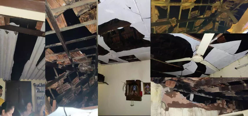 ಪುತ್ತೂರು: ಬೆದ್ರಾಳದಲ್ಲಿ ಸಿಡಿಲಿನ ಆಘಾತಕ್ಕೆ ಮನೆ ಸಂಪೂರ್ಣ ಹಾನಿ; ಮಗು ಸಹಿತ ಐದು ಮಂದಿಗೆ ಗಾಯ ಪುತ್ತೂರು: ಬೆದ್ರಾಳದಲ್ಲಿ ಸಿಡಿಲಿನ ಆಘಾತಕ್ಕೆ ಮನೆ ಸಂಪೂರ್ಣ ಹಾನಿ; ಮಗು ಸಹಿತ ಐದು ಮಂದಿಗೆ ಗಾಯ