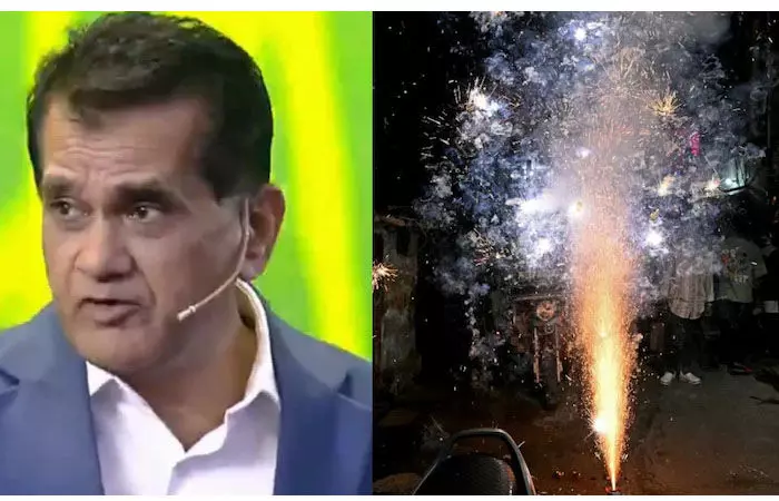 ಸುಪ್ರೀಂ ಕೋರ್ಟ್ ಜೀವಿಸುವ ಹಕ್ಕಿನ ಬದಲು ಪಟಾಕಿ ಸಿಡಿಸುವ ಹಕ್ಕನ್ನು ಆಯ್ದುಕೊಂಡಿದೆ: ಅಮಿತಾಭ್ ಕಾಂತ್ ಅಸಮಾಧಾನ