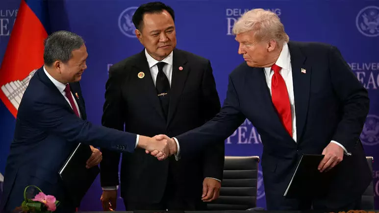 ಥೈಲ್ಯಾಂಡ್- ಕಂಬೋಡಿಯಾ ಶಾಂತಿ ಒಪ್ಪಂದಕ್ಕೆ ಟ್ರಂಪ್ ಮಧ್ಯಸ್ಥಿಕೆ ಥೈಲ್ಯಾಂಡ್- ಕಂಬೋಡಿಯಾ ಶಾಂತಿ ಒಪ್ಪಂದಕ್ಕೆ ಟ್ರಂಪ್ ಮಧ್ಯಸ್ಥಿಕೆ