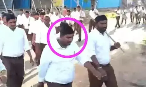 ಔರಾದ್ (ಬಿ) ಪಟ್ಟಣದಲ್ಲಿ ನಡೆದ ಆರೆಸ್ಸೆಸ್ ಪಥ ಸಂಚಲನದಲ್ಲಿ ವಸತಿ ನಿಲಯದ ಸಿಬ್ಬಂದಿ ಭಾಗಿ : ಅಮಾನತಿಗಾಗಿ ಮನವಿ