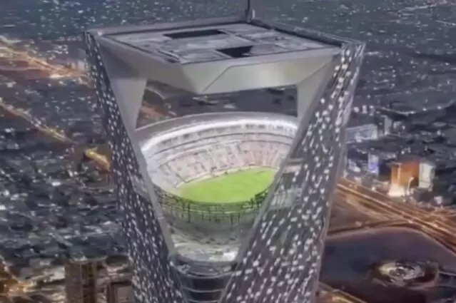 ಮರುಭೂಮಿಯಿಂದ 350 ಮೀಟರ್ ಎತ್ತರದಲ್ಲಿ ಫುಟ್ಬಾಲ್ ಮೈದಾನ ನಿರ್ಮಿಸಲಿರುವ ಸೌದಿ ಅರೇಬಿಯಾ! ಮರುಭೂಮಿಯಿಂದ 350 ಮೀಟರ್ ಎತ್ತರದಲ್ಲಿ ಫುಟ್ಬಾಲ್ ಮೈದಾನ ನಿರ್ಮಿಸಲಿರುವ ಸೌದಿ ಅರೇಬಿಯಾ!