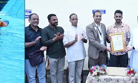 ಕೊಳಲು ವಾದನದೊಂದಿಗೆ ಬ್ಯಾಕ್ ಸ್ವಿಮ್: ಗೋಲ್ಡನ್ ಬುಕ್ ಆಫ್ ವರ್ಲ್ಡ್ ದಾಖಲೆ ಬರೆದ ಸಂಗೀತ ಶಿಕ್ಷಕ ರುಬೆನ್ ಜೇಸನ್ ಮಚಾದೊ