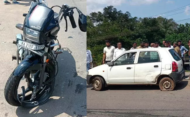 ಬಿ ಸಿ ರೋಡ್: ಬೈಕ್ ಗೆ ಕಾರು ಢಿಕ್ಕಿ; ಇಬ್ಬರಿಗೆ ಗಾಯ ಬಿ ಸಿ ರೋಡ್: ಬೈಕ್ ಗೆ ಕಾರು ಢಿಕ್ಕಿ; ಇಬ್ಬರಿಗೆ ಗಾಯ