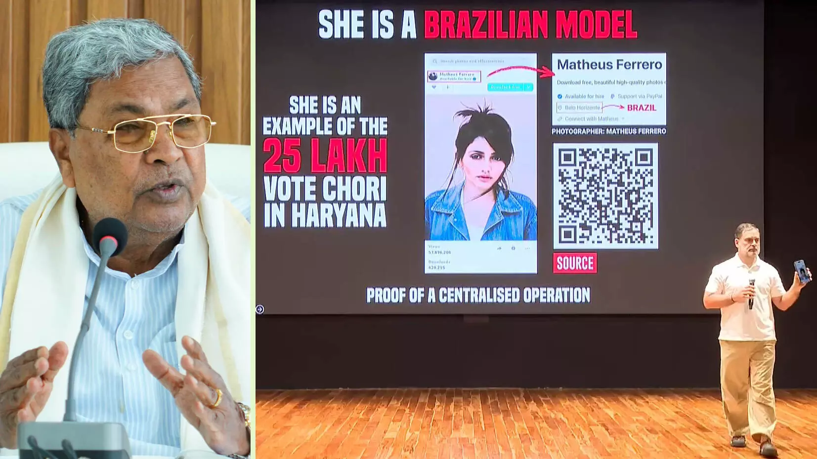 ಚುನಾವಣಾ ಆಯೋಗವೇ ಕೇಂದ್ರ ಸರಕಾರದ ಜೊತೆಗೂಡಿ ಪ್ರಜಾತಂತ್ರ ವ್ಯವಸ್ಥೆಯ ಕತ್ತು ಹಿಸುಕುತ್ತಿದೆ: ಸಿದ್ದರಾಮಯ್ಯ ಚುನಾವಣಾ ಆಯೋಗವೇ ಕೇಂದ್ರ ಸರಕಾರದ ಜೊತೆಗೂಡಿ ಪ್ರಜಾತಂತ್ರ ವ್ಯವಸ್ಥೆಯ ಕತ್ತು ಹಿಸುಕುತ್ತಿದೆ: ಸಿದ್ದರಾಮಯ್ಯ