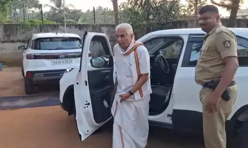 ಪುತ್ತೂರು| ವಿವಾದಾತ್ಮಕ ಹೇಳಿಕೆ ಪ್ರಕರಣ: ವಿಚಾರಣೆಗೆ ಹಾಜರಾದ ಆರೆಸ್ಸೆಸ್‌ ಮುಖಂಡ ಕಲ್ಕಡ್ಕ ಪ್ರಭಾಕರ ಭಟ್