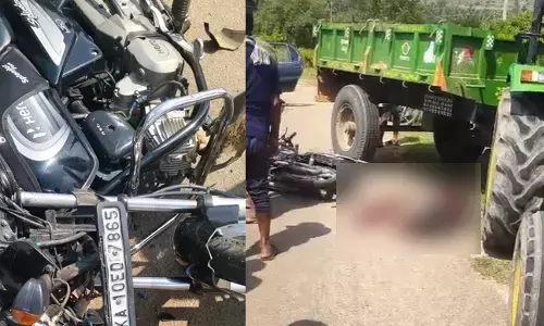 ಚಾಮರಾಜನಗರ |  ಟ್ರ್ಯಾಕ್ಟರ್-ಬೈಕ್ ಢಿಕ್ಕಿ : ಓರ್ವನಿಗೆ ಗಾಯ