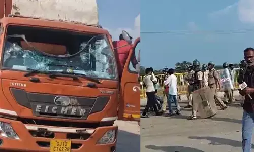 ಬೆಳಗಾವಿ | ವಿಕೋಪಕ್ಕೆ ತಿರುಗಿದ ರೈತರ ಪ್ರತಿಭಟನೆ : ಪೊಲೀಸರ ಮೇಲೆ ಕಲ್ಲು ತೂರಾಟ