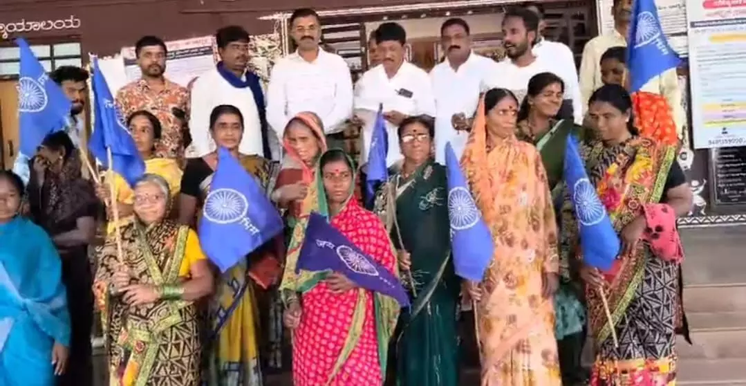 ಬೀದರ್ | ಬಸವಕಲ್ಯಾಣದಲ್ಲಿ ಆರೆಸ್ಸೆಸ್‌ ವಿರುದ್ಧ ದಲಿತ ಸಂಘರ್ಷ ಸಮಿತಿಯಿಂದ ಪ್ರತಿಭಟನೆ