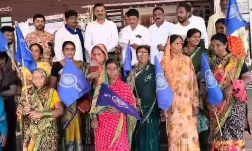 ಬೀದರ್ | ಬಸವಕಲ್ಯಾಣದಲ್ಲಿ ಆರೆಸ್ಸೆಸ್‌ ವಿರುದ್ಧ ದಲಿತ ಸಂಘರ್ಷ ಸಮಿತಿಯಿಂದ ಪ್ರತಿಭಟನೆ